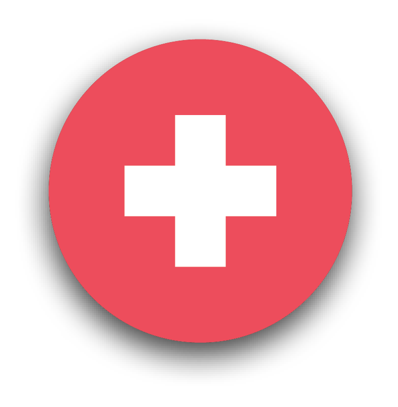 An emoji depicting the flag of Switzerland.